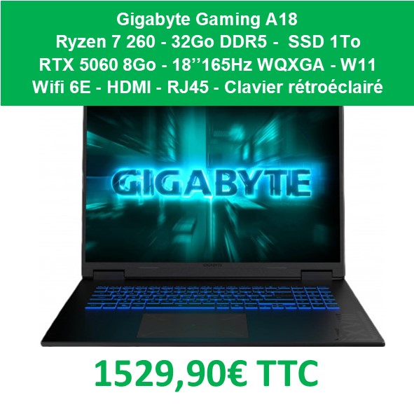 Gigabyte Gaming A18 RTX5060